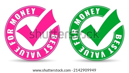 Best value for money vector icons isolated on white background