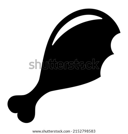 Chicken drumsticks vector icon isolated on white background, flat illustration of drumstick