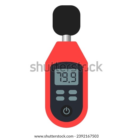 Noise sound meter vector cartoon isolated on white background