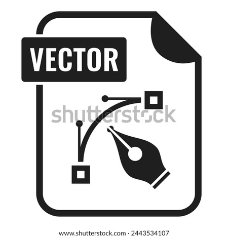 Vector file format web icon isolated on white background, computer file simple linear pictogram
