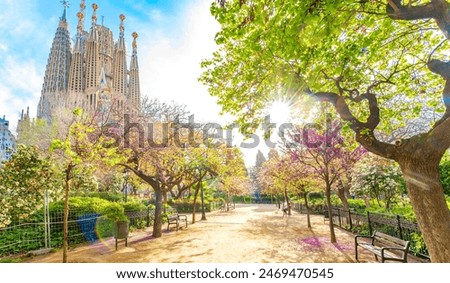 Similar – Image, Stock Photo Famous church in the fields of Tuscany, Italy