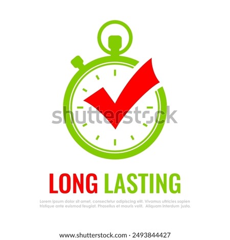 Long lasting action vector concept icon isolated on white background. Fast and reliable result guarantee, business design.