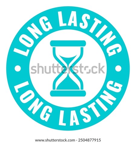 Long lasting effect vector label isolated on white background, sticker design for pharma or beauty product