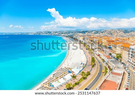 Similar – Image, Stock Photo Amazing view of azure water of sea on shore