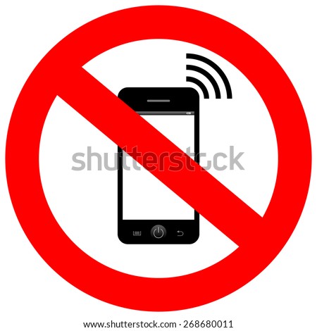 No mobile phone sign