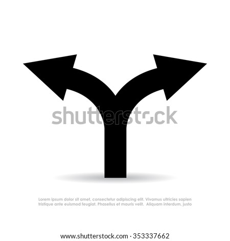 Two way arrow vector symbol isolated on white background