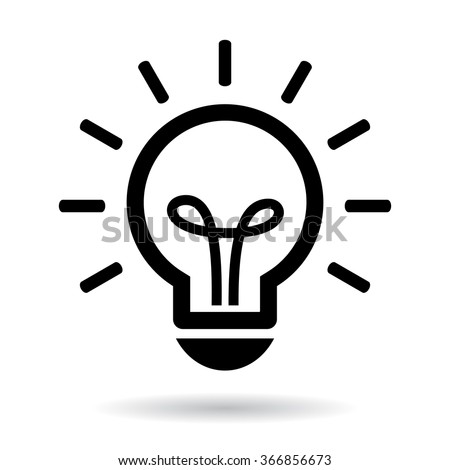 Lightbulb vector icon illustration isolated on white background