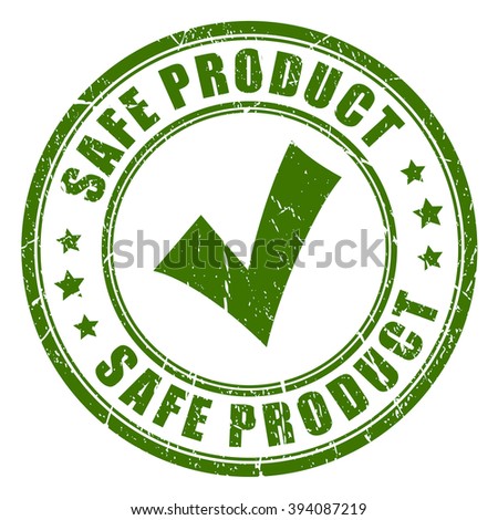 Safe Product Rubber Stamp, Vector Illustration Isolated On White ...