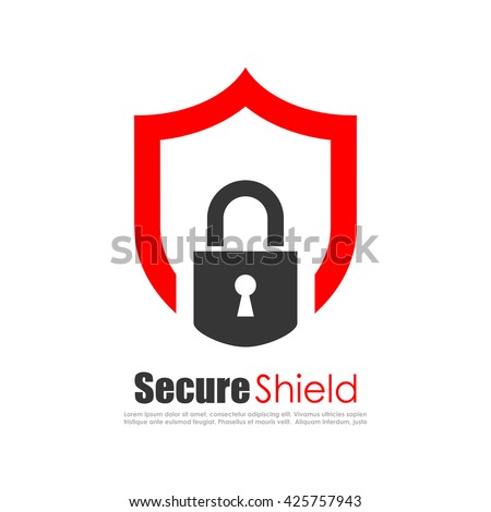 Secure protection abstract logo vector illustration isolated on white background