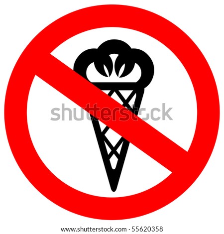 No Ice Cream Sign Stock Photo 55620358 : Shutterstock