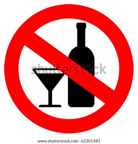 No Alcohol Sign Stock Vector Illustration 62301481 : Shutterstock