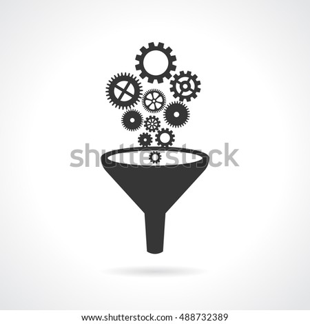 Abstract engineering icon isolated on white background