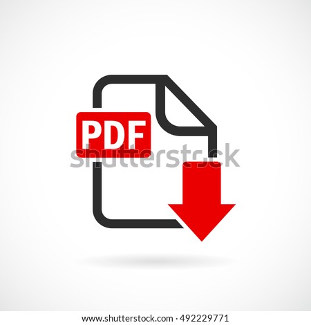 Download pdf file icon vector illustration isolated on white background. Pdf download. Pdf download icon.
