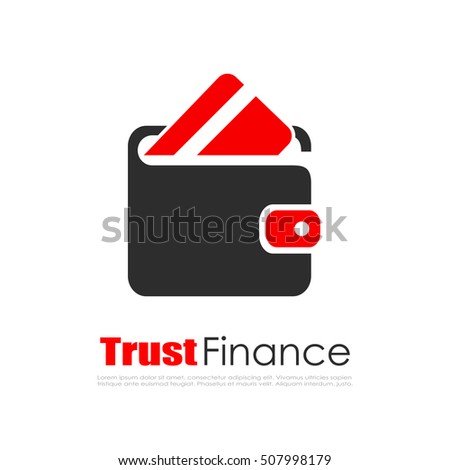 Abstract finance logo vector illustration isolated on white background. Finance logo design. Wallet logo concept.