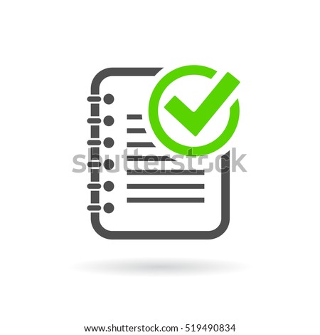 Task completed icon vector illustration on white background