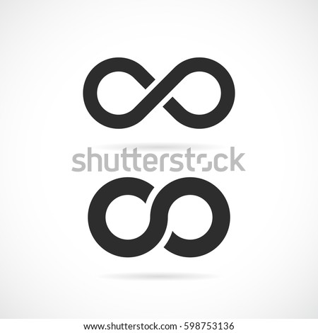 Infinity vector eps symbol illustration isolated on white background