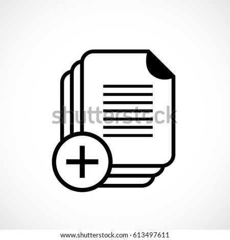 Document copy vector icon illustration on white background