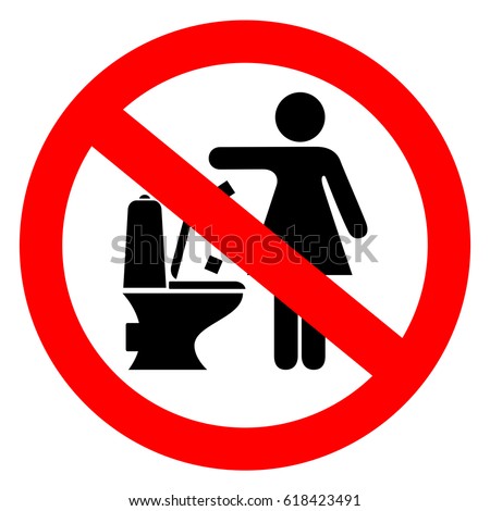 Do not flush feminine products sign vector illustration on white background