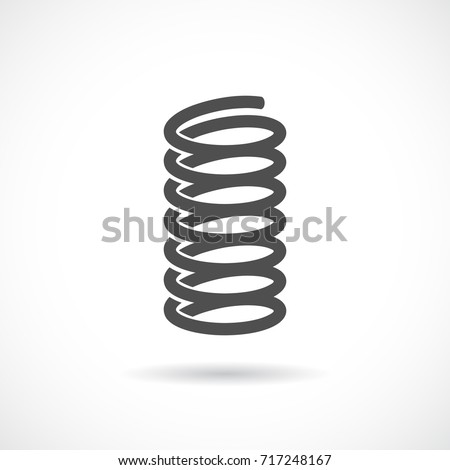 Flexible spring vector icon on white background