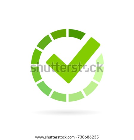 Load completed progress bar icon on white background