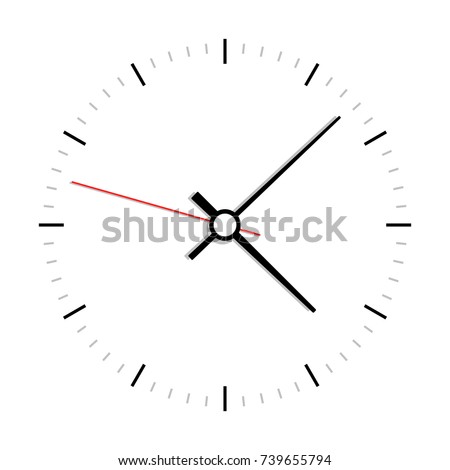 Clock face vector illustration on white background