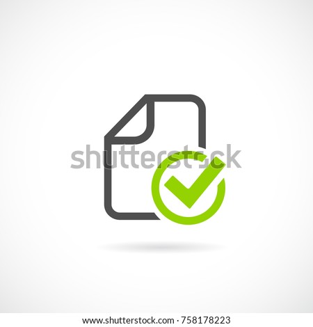 Task completed vector icon illustration isolated on white background