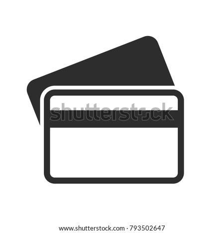 Credit card vector icon isolated on white background