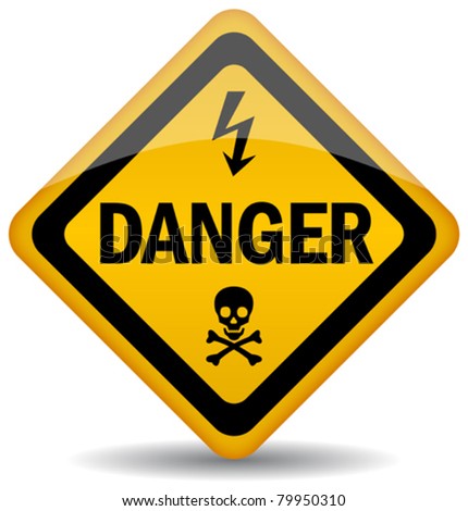 Vector danger warning sign, eps10