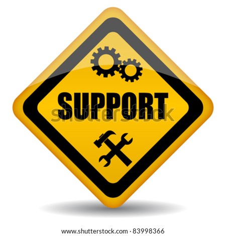 Vector support sign, eps10 illustration