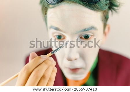 Similar – Image, Stock Photo male artist preparing paints