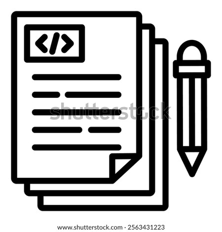 Documentation Icon Element For Design