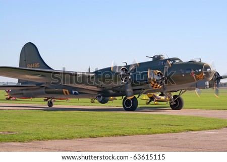 DUXFORD, UK - OCTOBER 10: B-17 Flying Fortress \