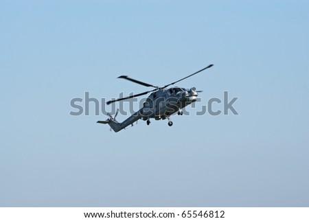 DUXFORD, UK - OCTOBER 10: Westland Lynx naval helicopter from \