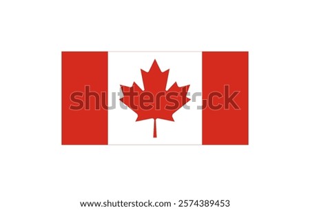 Canada Map on Red and White Colour