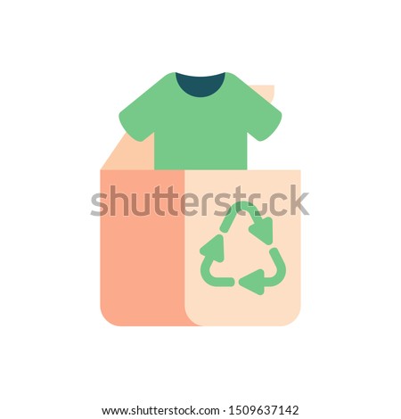 Green concept of recycle clothes and textile. Old clothing and fabric for repurpose and re-use. Foto stock © 