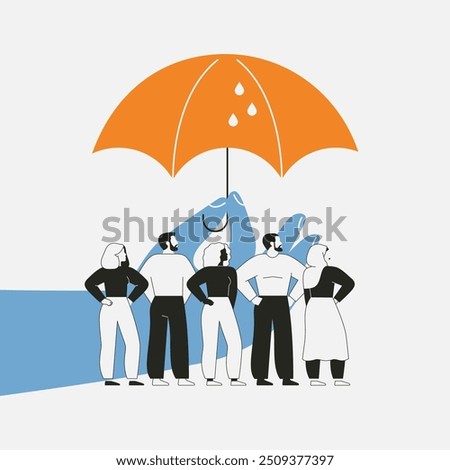 Similar – Image, Stock Photo Umbrella in right hand