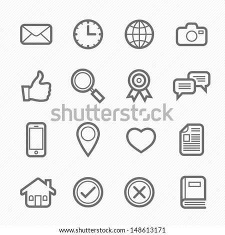 general symbol line icon on white background vector illustration