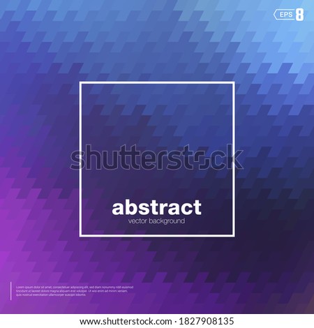 Blur nebular Mosaic Vector background blue and violet color. The elements are Oblique square shape.  商業照片 © 