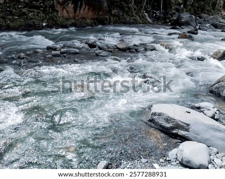 Similar – Image, Stock Photo Fast river in village on Faroe Islands