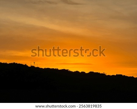 Similar – Image, Stock Photo Sunset behind dark clouds