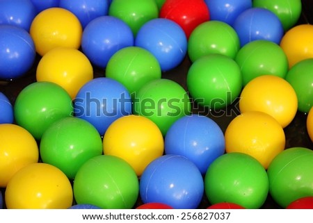 Plastic color balls background