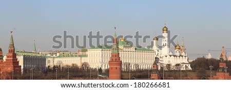 MOSCOW, RUSSIA- MARCH 01, 2014: Russian Moscow Kremlin-- the most popular view, Russia