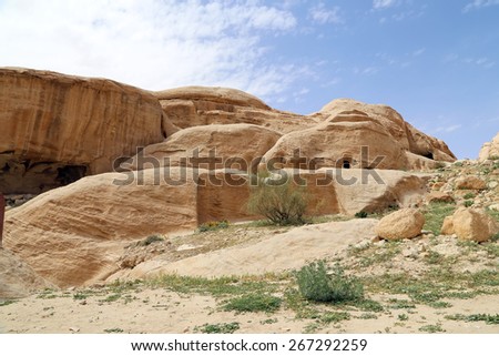 Mountains of Petra, Jordan, Middle East. Petra has been a UNESCO World Heritage Site since 1985