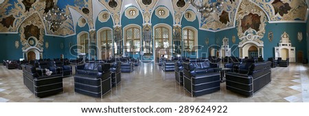 MOSCOW, RUSSIA - JUNE, 18 2015: VIP-hall or room higher comfort Kazansky railway terminal( Kazansky vokzal)also known as Moscow Kazanskaya railway station is one of nine railway terminals in Moscow