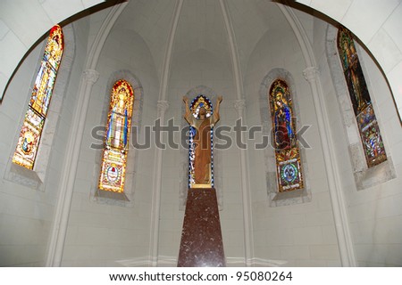 The interior of the Tibidabo church/temple, at the top of tibidabo hill, Barcelona, Spain Foto stock © 