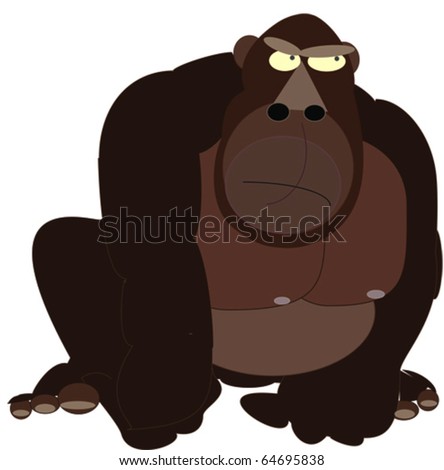 A Huge, Brown Monkey Stock Vector 64695838 : Shutterstock