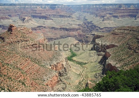 Distant View of the Bright Angel Trail