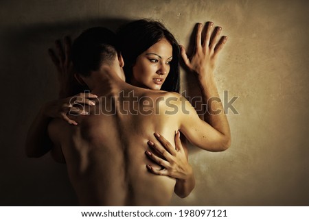 Lovers. Couple in love embracing. Sexy beauty couple