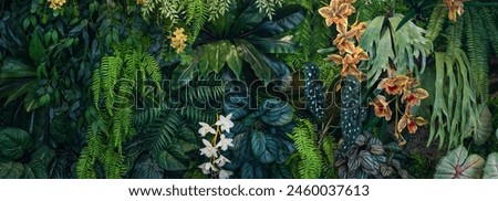Similar – Image, Stock Photo green plant leaves textured in autumn