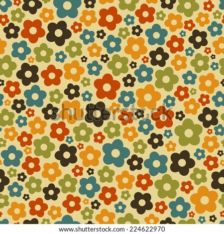 Seamless floral pattern with daisy flowers. Endless texture can be used for fabric, prints, wallpaper, pattern fills, web page background, textures.